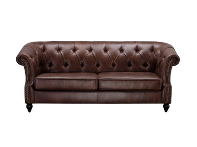 Vente-unique, Chesterfield Sofa 3Sitzer Microfaser Vintage Look AQUITAINE Chesterfield Sofa 3Sitzer Microfaser Vintage Look AQUITAINE, 