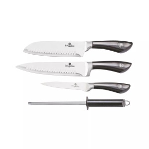 Berlinger Haus, Berlinger Haus - 4-teiliges Messerset - Dunkelgrau, Berlinger, Unsere Neuheiten, Berlinger Haus 4-teiliges Messerset Metallic Line Carbon Pro Edition, Produkte & Wohnen