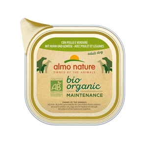 Almo Nature Daily Menu, Almo Nature BioOrganic Maintenance 24 x 100 g - Bio Huhn & Bio Gemüse, Almo Nature Bio Organic mit Huhn und Gemüse, Nassfutter für Hunde (100g)