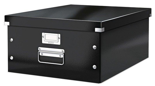 Leitz, Leitz Aufbewahrungsbox 6045 Click & Store Schwarz (B x H x T) 369 x 200 x 482 mm 1 St., Leitz Click & Store Ablagebox, A3, schwarz, zusammenklappbar, 6045-00-95