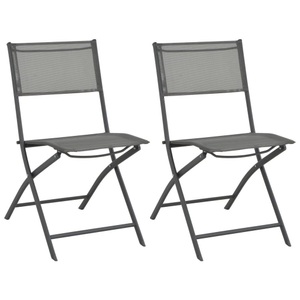 vidaXL, vidaXL Klappbare Gartenstühle 2 Stk. Stahl und Textilene, 