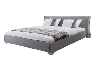 Beliani, Beliani Polsterbett grau Lattenrost 140 x 200 cm PARIS, 
