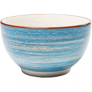 Kare Design, Müslischale Swirl blau Ø14cm, KARE Design - Müslischale Swirl Ø14cm, One Size, Blau
