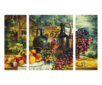 noris, Schipper 609260847 - Malen nach Zahlen, Meisterklasse, Stilleben mit Weintrauben, Triptychon, Schipper Malen nach Zahlen »Stillleben«