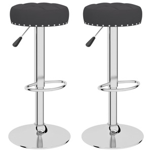 vidaXL, vidaXL Barhocker 2 Stk. Schwarz Stoff, vidaXL Barhocker 2 Stk. Schwarz Stoff