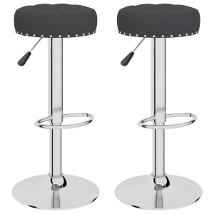 vidaXL, vidaXL Barhocker 2 Stk. Schwarz Stoff, vidaXL Barhocker 2 Stk. Schwarz Stoff