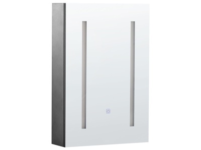 Beliani, Badezimmerschrank aus Sperrholz Modern CAMERON Badezimmerschrank aus Sperrholz Modern CAMERON, Beliani - Bad-Spiegelschrank aus Sperrholz Klassisch CAMERON, One Size, Schwarz