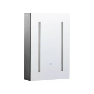 Beliani, Badezimmerschrank aus Sperrholz Modern CAMERON Badezimmerschrank aus Sperrholz Modern CAMERON, Beliani - Bad-Spiegelschrank aus Sperrholz Klassisch CAMERON, One Size, Schwarz