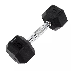 Gladiatorfit, Sechseckige Hantel Aus Gummi | Mehrere Gewichtemehrere Gewichte Unisex 4kg, 