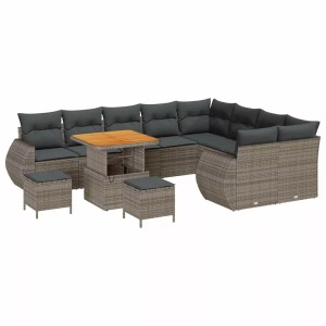 vidaXL, VidaXL - Garten-sofa poly-rattan, One Size, Grau, VidaXL - Garten-sofa poly-rattan, One Size, Grau
