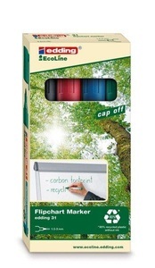 edding, EDDING Flipchart Marker 31 1,5-3mm 31-E4 4er Etui, Edding 31, Flipchart Marker, 1,5-3mm, 31-E-4, (4er Etui)