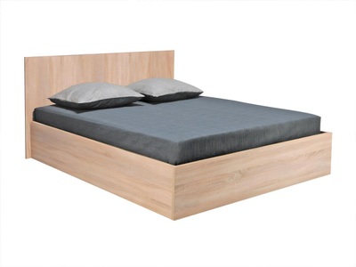 Vente-unique, Bett mit Lattenrost + Stauraum Eichefarben ELPHEGE Bett mit Lattenrost + Stauraum Eichefarben ELPHEGE, Vente-unique - Bett mit Lattenrost + Stauraum Eichefarben ELPHEGE, 160X200CM, Beige