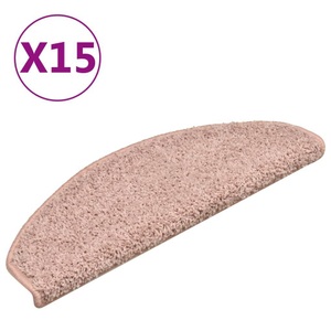 vidaXL, vidaXL Treppenmatten 15 Stk. Hellrosa 65x21x4 cm, vidaXL Treppenmatten 15 Stk. Hellrosa 65x21x4 cm