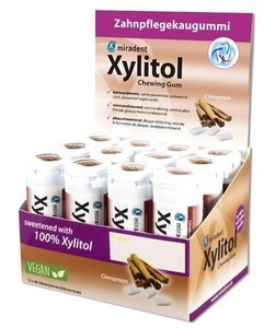 Herba, Miradent Xylitol Zimt, Display 12 Dosen &agrave; 30 Stk., Herba - Xylitol Zimt, Display 12 Dosen à 30 Stk., 12 Stück, Braun