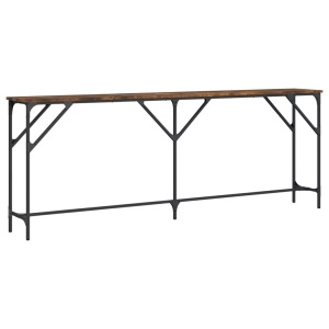 vidaXL, vidaXL Konsolentisch Räuchereiche 200x29x75 cm Holzwerkstoff, vidaXL Konsolentisch Räuchereiche 200x29x75 cm Holzwerkstoff