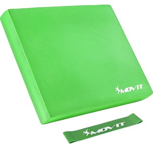 Gorilla sports, Gorilla Sports - MOVIT Balance Pad Sitzkissen Grün mit Gymnastikband, Maxstore - Balance Pad Sitzkissen, One Size, Grün
