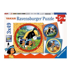 undefined, Ravensburger Yakari, der tapfere Indianer Puzzle 3x49 teilig 08000, Puzzle Ravensburger YAK: Yakari, der tapfere Indianer 3 X 49 Teile