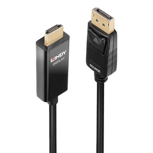 LINDY, LINDY Anschlusskabel DisplayPort Stecker, HDMI-A Stecker 0.5 m Schwarz 40924 DisplayPort-Kabel, LINDY Anschlusskabel DisplayPort Stecker, HDMI-A Stecker 0.50 m Schwarz 40924 DisplayPort-Kabel