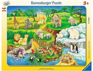 Ravensburger, RAVENSBURGER Puzzle 14 Teile Zoobesuch, Rahmenpuzzle Zoobesuch 14 Teile