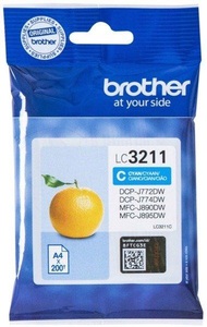 Brother, Brother Lc-3211C cyan Tintenpatrone, Brother Tintenpatrone, blau, LC-3211C, (200 Seiten)
