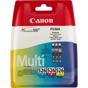 Canon, Canon Tintenset CLI-526PA C, M, Y, Canon CLI-526 Original Tintenpatrone 4541B012 Cyan, magenta, gelb 3 Stück Multipack