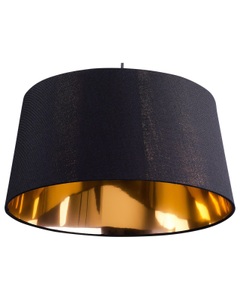 Beliani, Beliani Pendelleuchte schwarz/Kupfer KALLAR, Beliani - Hängelampe aus Poly-Baumwolle Modern KALLAR, One Size, Schwarz
