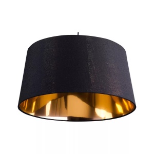 Beliani, Beliani Pendelleuchte schwarz/Kupfer KALLAR, Beliani - Hängelampe aus Poly-Baumwolle Modern KALLAR, One Size, Schwarz