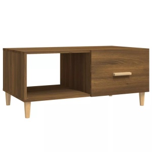 vidaXL, vidaXL Couchtisch Braun Eichen-Optik 89,5x50x40 cm Holzwerkstoff