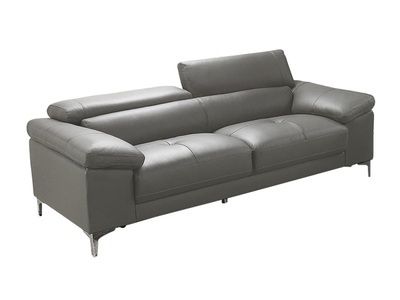 Vente-unique, Ledersofa 3Sitzer SOLANGE Ledersofa 3Sitzer SOLANGE, Vente-unique - Ledersofa 3Sitzer SOLANGE, One Size, Anthrazit