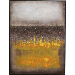 Kare Design, Leinwandbild Vista gelb 90x120, Leinwandbild Vista gelb 90x120