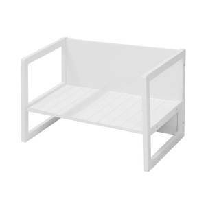 Roba, Sitz-Tisch-Kombination - Weiss, Roba, roba® Sitzbank »Sitzbank im Landhausstil Grau«