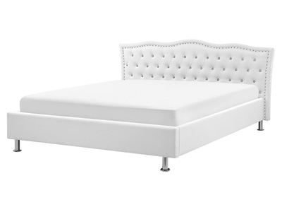 Beliani, Bett mit Lattenrost aus Kunstleder Klassisch METZ Bett mit Lattenrost aus Kunstleder Klassisch METZ