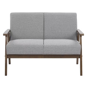 Beliani, 2 Sitzer Sofa aus Polyester Retro ASNES 2 Sitzer Sofa aus Polyester Retro ASNES, Beliani - 2 Sitzer Sofa aus Polyester Retro ASNES, One Size, Rauch