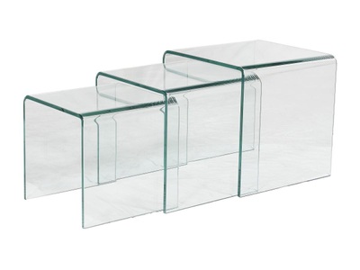 Vente-unique, Beistelltisch 3erSet Glas Design MINKA Beistelltisch 3erSet Glas Design MINKA, 