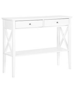Beliani, Beliani Konsolentisch weiss 2 Schubladen AVENUE, Beliani - Konsolentisch aus MDF-Platte Klassisch AVENUE, One Size, Weiss Bunt