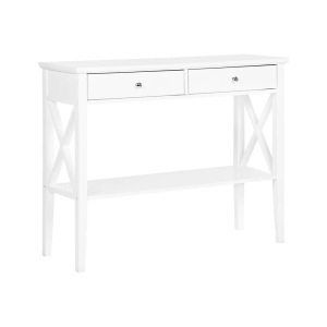 Beliani, Beliani Konsolentisch weiss 2 Schubladen AVENUE, Beliani - Konsolentisch aus MDF-Platte Klassisch AVENUE, One Size, Weiss Bunt