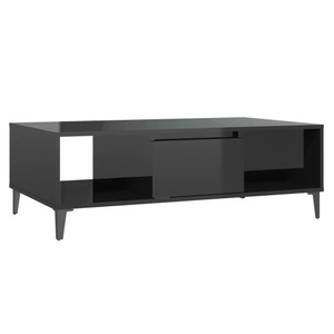 vidaXL, vidaXL Couchtisch Hochglanz-Schwarz 103,5x60x35 cm Spanplatte