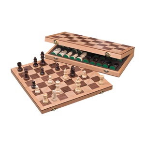 Philos, Philos Schach Backgammon Dame-Set - Feld 50 mm, Philos 2623 - Schachset, Schach-Kassette, Holz, Feld 43mm