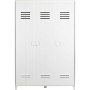 mutoni casual, Aufbewahrungsschrank Spind Locker 3-türig Weiss (FSC), Aufbewahrungsschrank Locker Pure 3-türig Weiss FSC