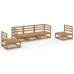 vidaXL, vidaXL 5-tlg. Garten-Lounge-Set Honigbraun Massivholz Kiefer, vidaXL 5-tlg. Garten-Lounge-Set Honigbraun Massivholz Kiefer