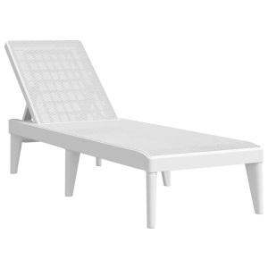 vidaXL, vidaXL Sonnenliege Weiß 186x60x29 cm PP, vidaXL Sonnenliege Weiß 186x60x29 cm PP