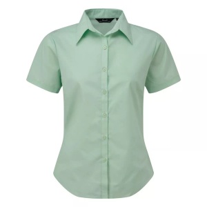 Premier, Kurzarm Popeline Bluse Arbeitshemd Damen Aquamarine 50, PREMIER - Kurzarm Popeline Bluse Arbeitshemd, für Damen, Aquamarine, Größe 50
