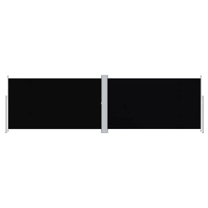 vidaXL, vidaXL Seitenmarkise Ausziehbar Schwarz 180x600 cm, vidaXL Seitenmarkise Ausziehbar Schwarz 180x600 cm