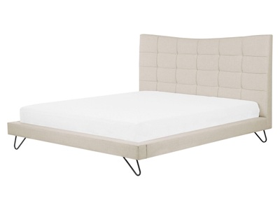 Beliani, Beliani Polsterbett beige Lattenrost 160 x 200 cm LANNION, 