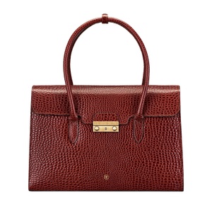Maxwell Scott, Maxwell Scott Fabia Croco - Leder Laptop Aktentasche in Cognac, 