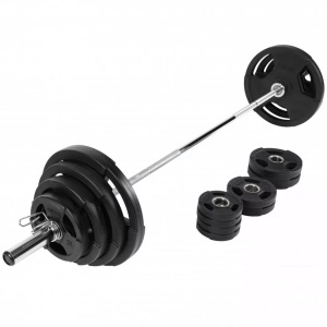 Gorilla sports, Olympia Langhantel Set Unisex Schwarz ONE SIZE, Gorilla Sports - Olympia Langhantel Set, One Size, Schwarz