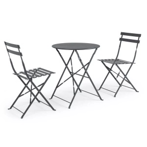 mutoni Garten Deluxe, Garten Bistroset Wissant anthrazit (3-tlg), Garten Bistroset Wissant anthrazit (3-tlg)