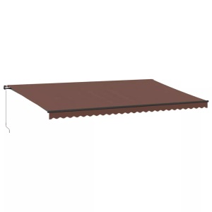 vidaXL, vidaXL Markise Manuell mit LEDs Braun 600x350 cm, vidaXL Markise Manuell mit LEDs Braun 600x350 cm