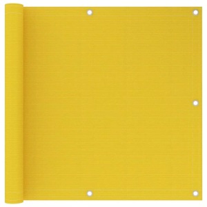 vidaXL, vidaXL Balkon-Sichtschutz Gelb 90x600 cm HDPE, vidaXL Balkon-Sichtschutz Gelb 90x600 cm HDPE