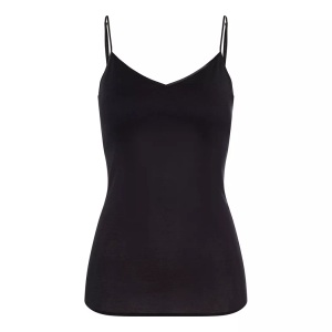 Hanro, Cotton Seamless - Spaghetti Top Unisex Schwarz XS, Hanro - Cotton Seamless Spaghetti Top, XS, Schwarz